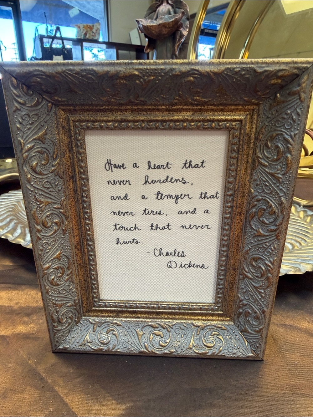 Ornate Antique-Style Bronze Picture Frame -